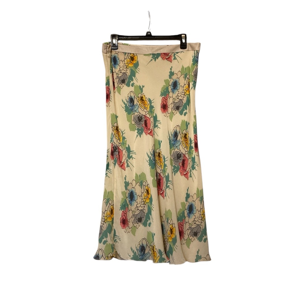 ANNA MOLINARI Floral Cream Skirt NEW
